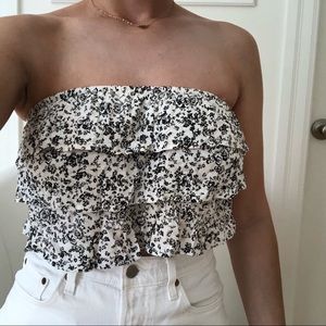 GARAGE FRILLY CROP TOP